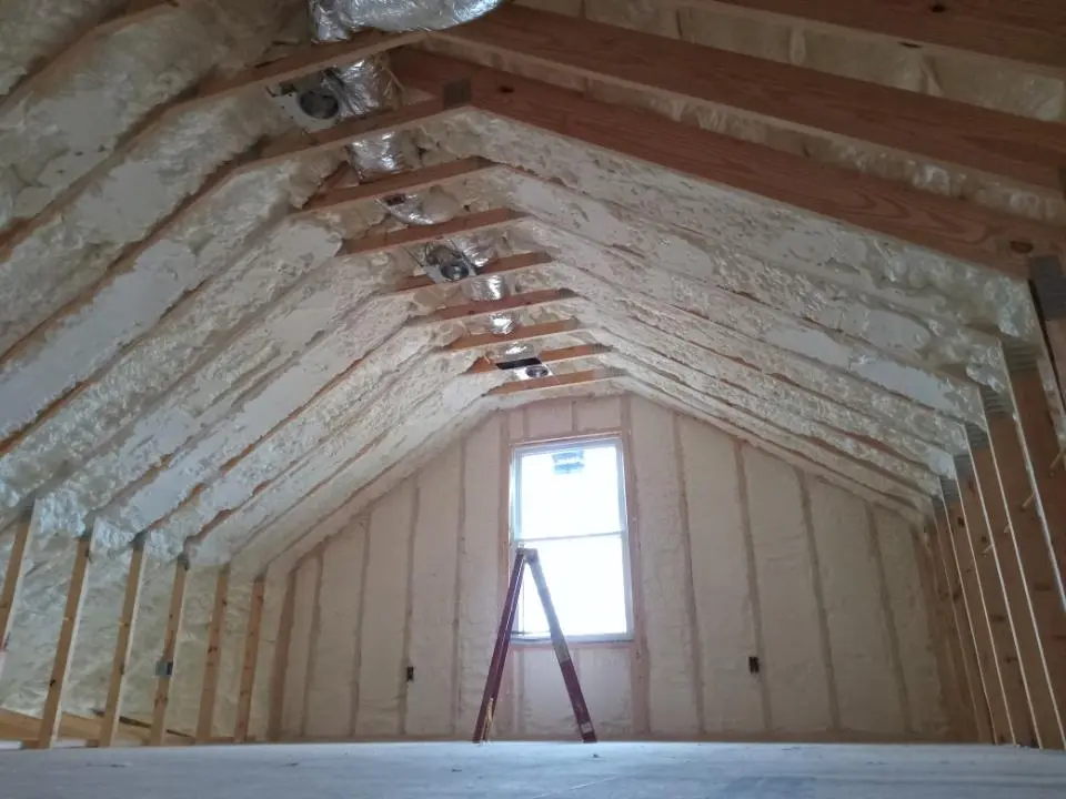 Spray foam roofing application for Crawl Space Insulation project in Caddo Mills